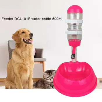 Kæledyr Kat Hund Drikker Vand Dispenser Maden Stå-Arkføderen Skål Løftes Vandflaske Automatisk Springvand Drikker