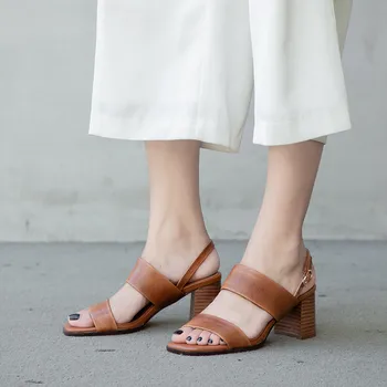 MoonMeek 2020 Nye ankomst fashion kvinder sandaler tyk høje hæle spænde damer sko i ægte læder sommer sko kvinde