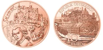 Østrig Østrigske Region Serie Salzburg 10 Euro-Erindringsmønt Ægte euro Samling reelle oprindelige mønter