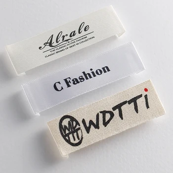 Gratis forsendelse brugerdefinerede trykt satin etiketter/beklædningsgenstand tøj tags silke Ren bomuld bånd soft Silk screen label MQQ 200pcs