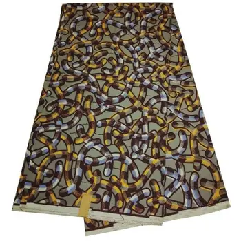6 M/masse hot salg grøn afrikanske voks stof trykt design batik voks til tøj LB12-1