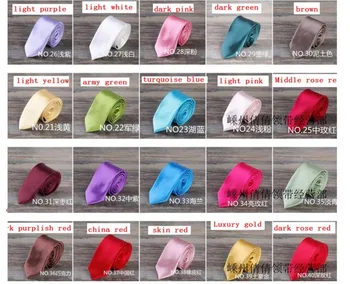 500pcs ny måde candy farve 5cm silke som slanke uafgjort/Tynde hals uafgjort 50 farve for at vælge