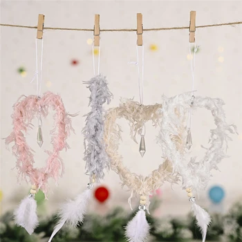 Bløde Fjer Vedhæng Christmas Tree Dekoration Hængende Ornamenter Håndværk Gaver Xmas Nye År Part Bryllup Home Decor 63109