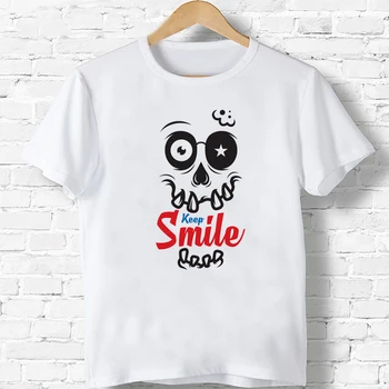 Hold Smil 3-9 År Kawaii Streetwear T-Shirt Koreanske Sjove Print Sommeren Tshirt Drenge/Piger Tøj Dropshipping