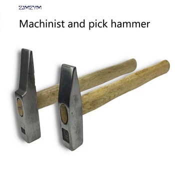 1 STK Høj Kvalitet, Holdbar Konstruktion Husstand maskinarbejder hammer og vælge hammer Træ-håndtag Hammer Reparation Af håndværktøj