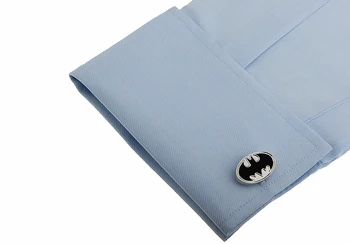 Mænd Gave Batmen Cuff Links Engros&detail Sort Farve Kobber Materiale Nyhed Super Heroes Design