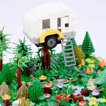 MOC Mini City Dyrenes Verden Elefant Krokodille Grønne Jungle Skov byggesten Tilbehør Kompatible med DIY Mursten Kid Legetøj