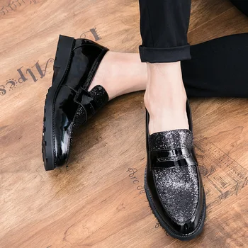 Designer Læder Sko Mænd Casual Luxury Brand italienske Mænd Loafers Slip på Mokkasiner Åndbar Båd Sko Chaussure Homme
