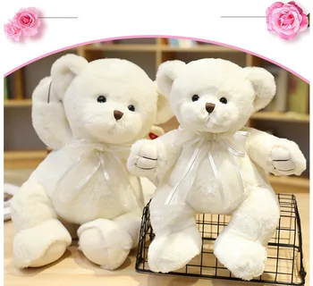 Toy plys bamse super sød hvid bjørn med rose duft bryllup bære bedste fødselsdagsgave steg lugten toy angel bære
