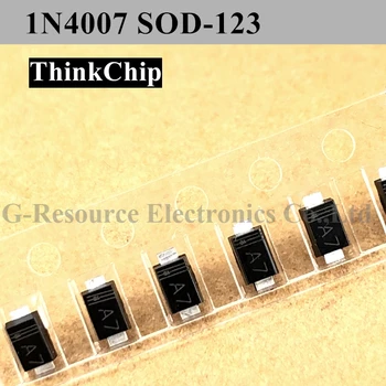(100pcs) 1N4007W A7 SOD-123FL SMD 1206 Schottky diode 1N4007 (Mærkning, A7)