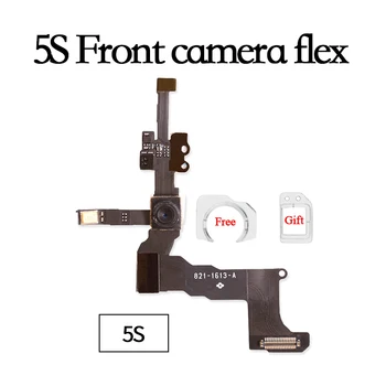 1stk ARBEJDE For iPhone 5S Front Vender Kamera, med Sensor Flex Kabel Med Kamera plasthætte