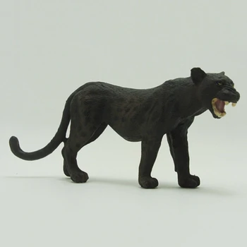 TLAND Black Panther Model Dyr Toy Familie Dekoration Børn Uddannelse Gave