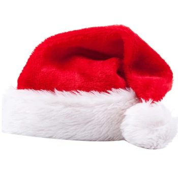 Fremme! 3Pcs Santa Claus Hat Jul Hat juledag Tøj Kjole Op Bløde Tykke Jul Hat Voksen