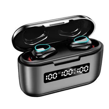 Trådløse Hovedtelefoner TWS Bluetooth Hovedtelefoner 3500mAh Batteri Sport Vandtæt Headsets HiFi 9D Stereo Øretelefoner med Mikrofoner