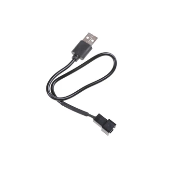 32cm Adapter Kabel USB 2.0 A-han Til 3-Pin/4-Pin Stik Adapter Kabel Til 5V Computer PC Fan