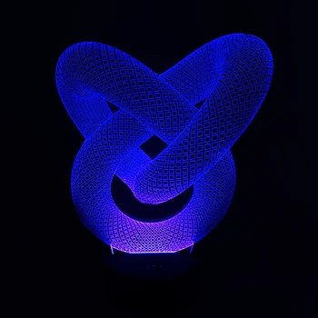 NYE 7 Farve Skiftende Nat Lampe 3D Bulbing Let om Hjertet Visuel Illusion LED Lampe for kids Legetøj, Julegaver Hjem Tabel Indretning