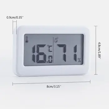 Elektronisk Termometer Hygrometer Digitale Stor Skærm Luftfugtighed på Skærmen 28TC