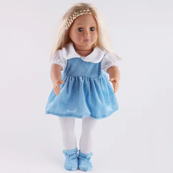 Hot Salg håndlavet prinsesse kjole passer 43 cm baby zasp dukke&18inch Amerikanske dollclothes tilbehør fødselsdag gave til børn