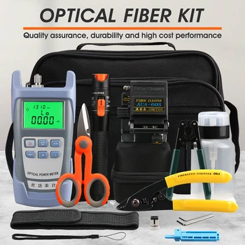 16pcs/set FTTH Fiber værktøjskasse med Fiber Cleaver Optisk Power Meter Kit Fibre Optica