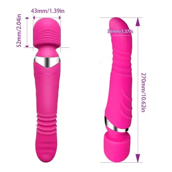 USB-G-Spot Varme Dildo Vibrator G Spot AV Wand sexlegetøj til Kvinde, Magic Wand Massager Vibrator Dildo Anal Vibrator til Kvinden