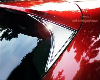 S. stål hækspoiler siderude Krom Cover til Mazda3 hatchback 2016