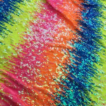 10Meters Gradient Farverige Mermaid Glitrende Pailletter og Glitter DIY-Sequined Stof Til Tøj, Tasker Indretning Party Bryllup Baggrund