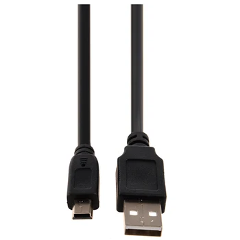 USB Type A Male / Mini-B-han Kabel, 5-Pin, Sort, 3 m