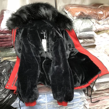2019 Famela Vinter Nye Tykke Strømmer Varm Jakke Kvinder Fashion Store Fur Hooded Coat Casual Løs Lange Ærmer Parka Z443